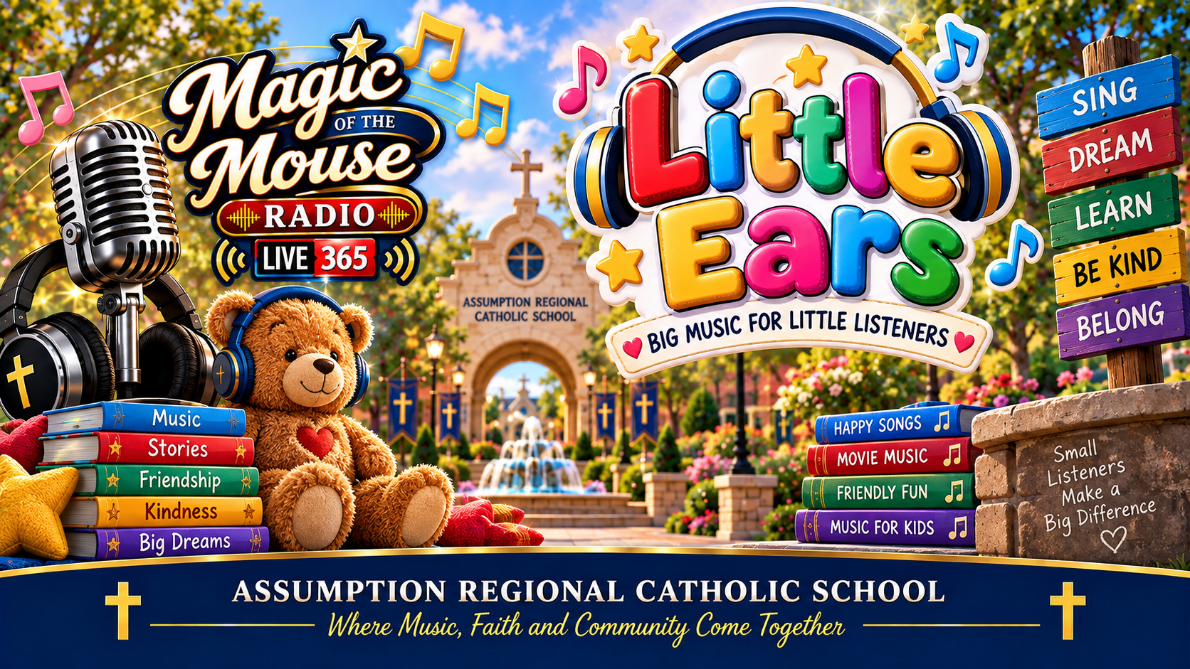 Little Ears on Magic of the Mouse Radio, a fun music page for younger listeners from Assumption Regional Catholic School.