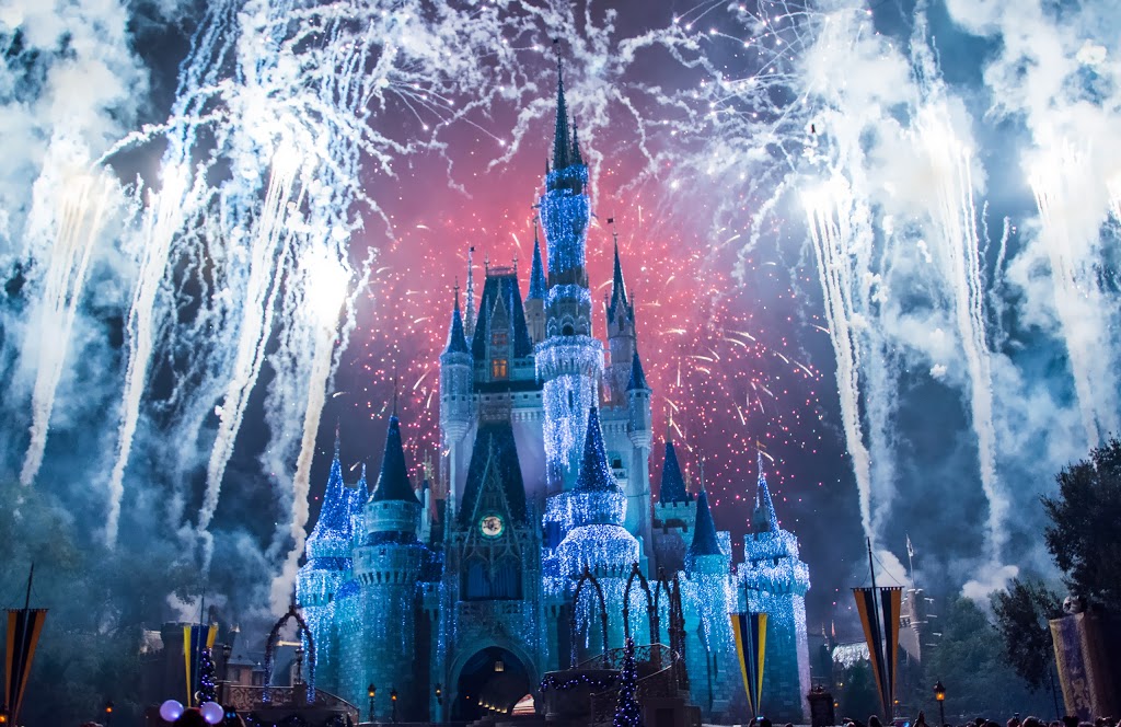 Fireworks over Cinderella Castle at Magic Kingdom